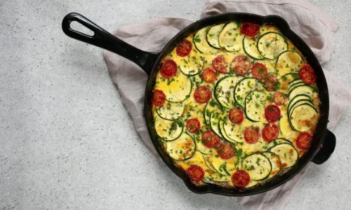 Courgette and Tomato Frittata